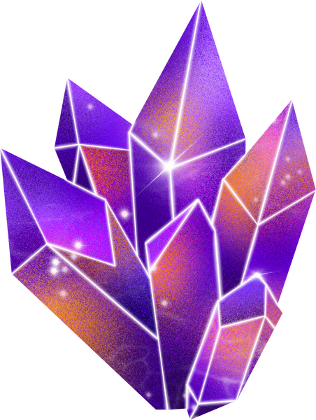 amethyst cluster illustration
